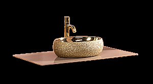 Столешница Armadi Art 100 прямая стекло капучино для ванной в интернет-магазине сантехники Sanbest