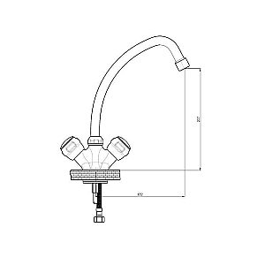 Смеситель для кухни GPD Rios KEB30 купить в интернет-магазине сантехники Sanbest