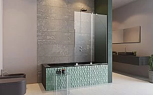 Шторка для ванны Radaway Furo PND II 120 стекло прозрачное/профиль хром купить в интернет-магазине Sanbest