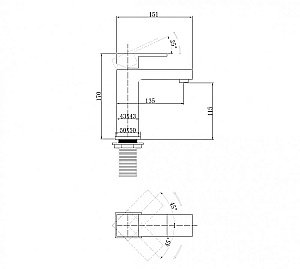 Смеситель для раковины ABBER Daheim AF8210 хром купить в интернет-магазине сантехники Sanbest