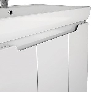 Тумба с  раковиной подвесная/напольная Dreja Q PLUS (D) 80 белый глянец для ванной в интернет-магазине Sanbest