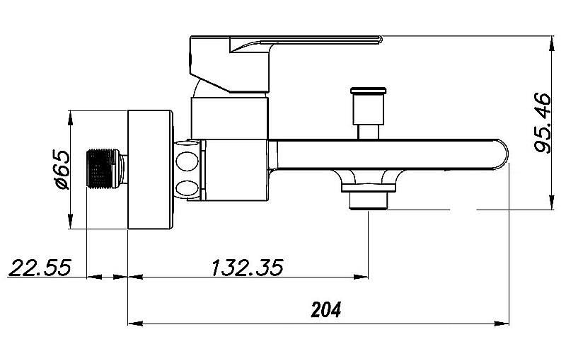 Смеситель для ванны Azario DELANO AZ-15840511 хром купить в интернет-магазине сантехники Sanbest