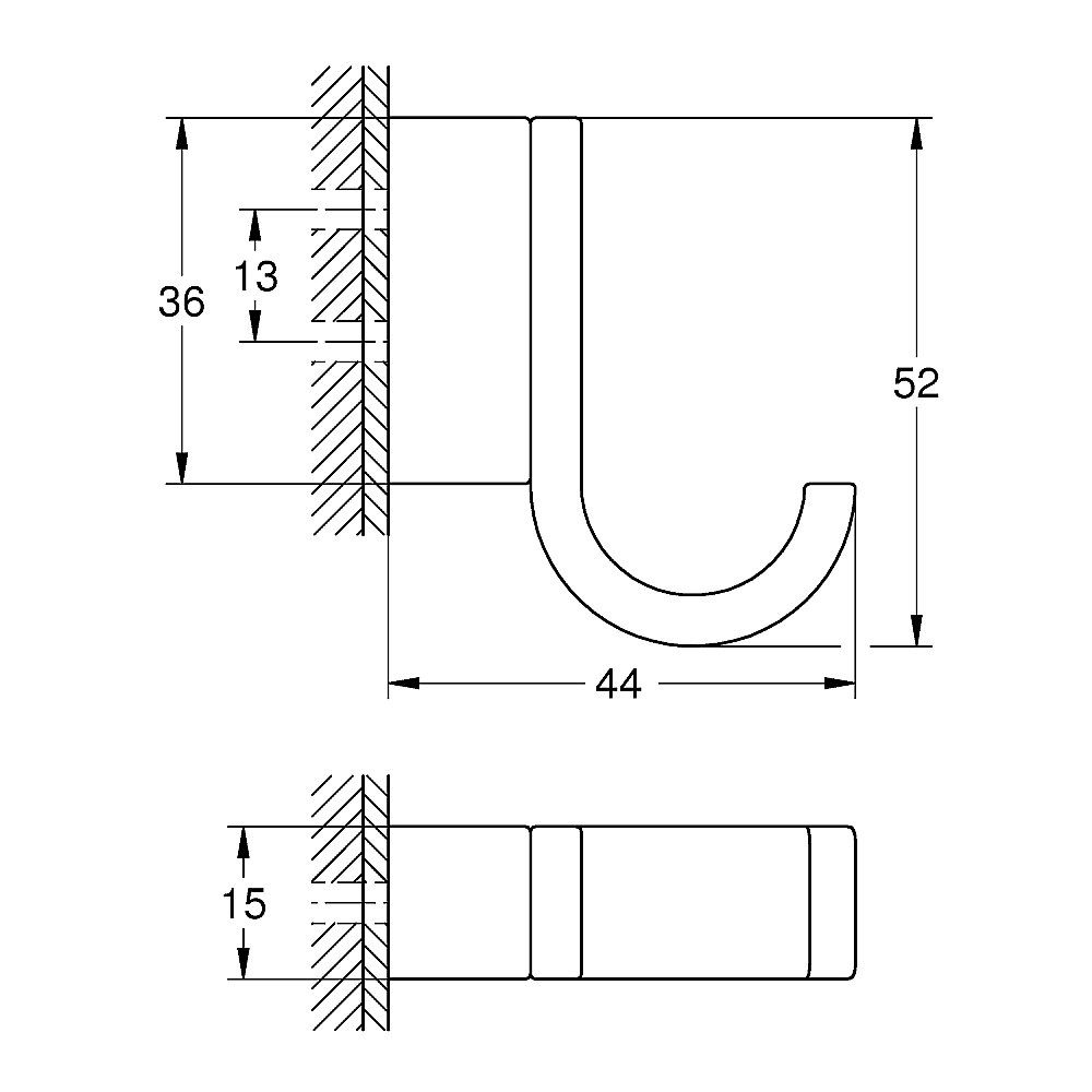 Крючок Grohe Selection 41039000 хром купить в интернет-магазине сантехники Sanbest