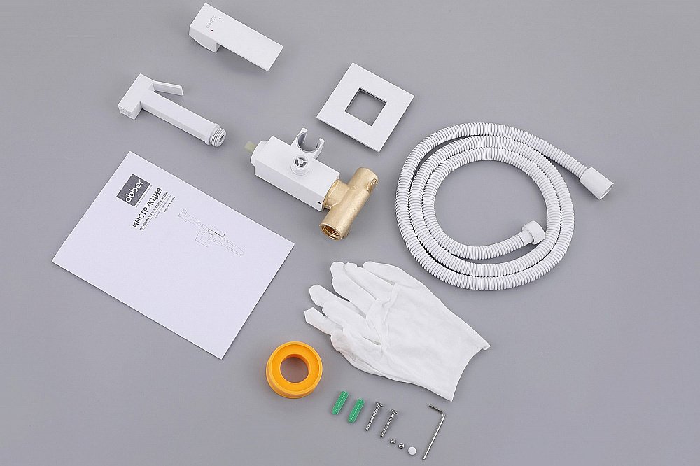 Гигиенический душ ABBER Daheim AF8226W белый матовый купить в интернет-магазине сантехники Sanbest