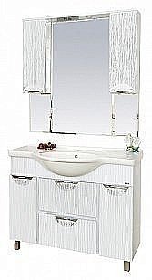 Зеркало со шкафом Misty Лорд 100,4 белая пленка в ванную от интернет-магазине сантехники Sanbest