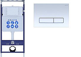 Инсталляция для унитаза Aquatek Easy Fix INS-0000010 с кнопкой KDI-0000021 белая купить в интернет-магазине сантехники Sanbest