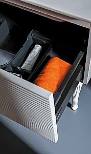 Тумба с раковиной Armadi Art Vallessi Avantgarde Linea 100 со столешницей белая с хромом для ванной в интернет-магазине Sanbest