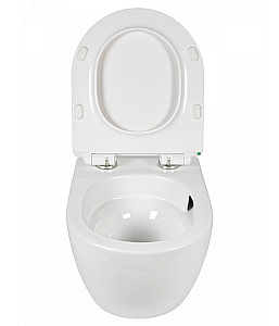 Унитаз подвесной Agger AT09150 безободковый, с инсталляцией, смыв торнадо, с крышкой микролифт, белый глянцевый купить в интернет-магазине Sanbest