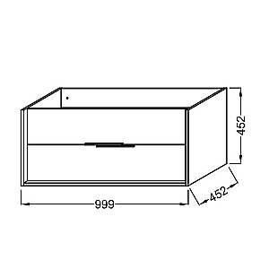 Тумба с раковиной Jacob Delafon VIVIENNE 100 дуб Давос натуральный/черный глянцевый для ванной в интернет-магазине Sanbest