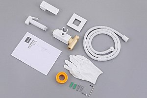 Гигиенический душ ABBER Daheim AF8226W белый матовый купить в интернет-магазине сантехники Sanbest