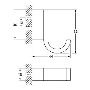 Крючок Grohe Selection 41039000 хром купить в интернет-магазине сантехники Sanbest