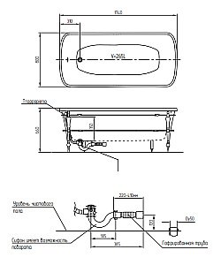 Ванна Migliore Olivia Console 24268 174х83 белая,красная,золото купить в интернет-магазине Sanbest