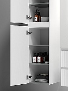 Шкаф-пенал подвесной Sancos SNOB R PSNR35W Bianco для ванной в интернет-магазине сантехники Sanbest