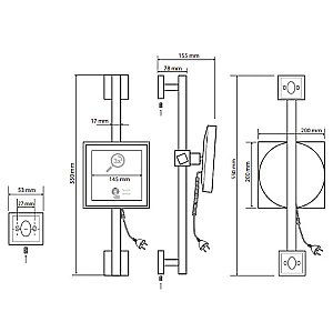 Зеркало косметическое Bemeta 116501672 хром купить в интернет-магазине сантехники Sanbest