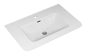 Тумба с раковиной Misty Мираж 80 П-Мир-01080-011П2Я белая для ванной в интернет-магазине Sanbest