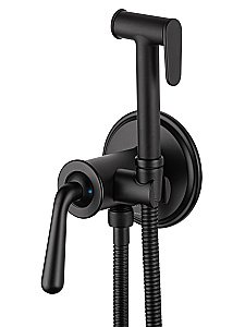 Смеситель с гигиеническим душем встраиваемый WONZON & WOGHAND STEAM, Черный матовый (WW- 88829008-MB) купить в интернет-магазине сантехники Sanbest