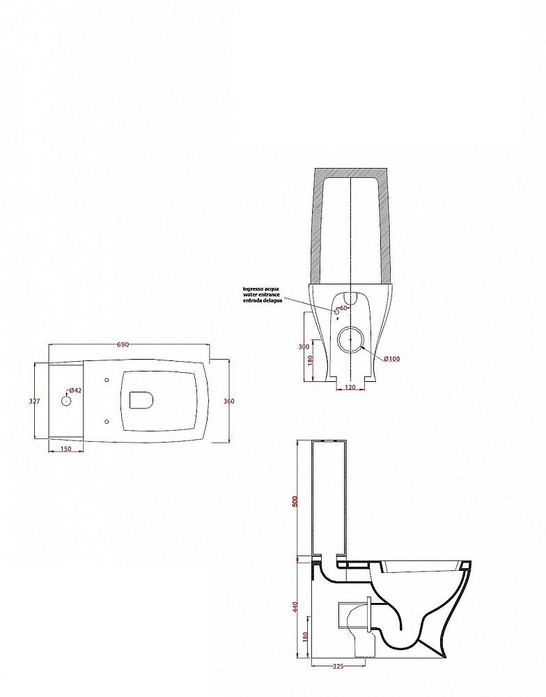 Унитаз напольный Artceram Jazz JZV003 01 00 золото купить в интернет-магазине Sanbest