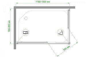 Душевой уголок Royal Bath RB8120HPD-T-CH 120х80 прозрачный купить в интернет-магазине Sanbest