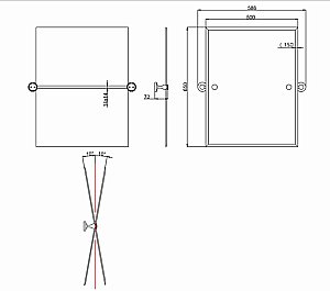 Зеркало Burlington прямоугольное 58х65 в ванную от интернет-магазине сантехники Sanbest