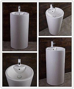 Раковина напольная Ceramalux N 46 NB135 белая купить в интернет-магазине Sanbest