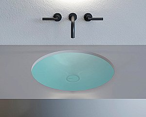 Раковина врезная снизу столешницы Salini MAREA 08 1802208MF 42 из искусственного камня S-Stone, матовая, цвет по RAL полностью купить в интернет-магазине Sanbest