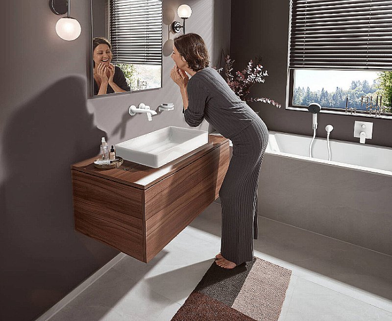 Смеситель для раковины Hansgrohe Vivenis 75050700 белый матовый купить в интернет-магазине сантехники Sanbest