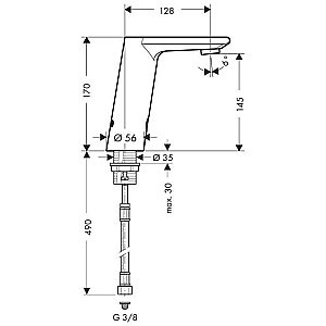 Смеситель для раковины Hansgrohe Metris S 31100000 купить в интернет-магазине сантехники Sanbest