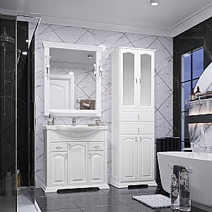 Тумба с раковиной Опадирис РИСПЕКТО 00-00006704 85 белая матовая (9003) для ванной в интернет-магазине Sanbest