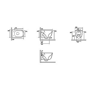 Унитаз подвесной Kerasan Tribeca 5114 Nocciola, безободковый купить в интернет-магазине Sanbest