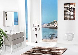 Тумба с раковиной и столешницей Armadi Art Vallessi 120 КАШЕМИР матовый для ванной в интернет-магазине Sanbest