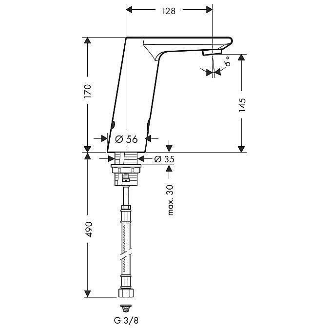 Смеситель для раковины Hansgrohe Metris S 31100000 купить в интернет-магазине сантехники Sanbest