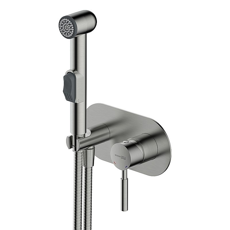 Гигиенический душ со смесителем WasserKraft Wern 4238 никель купить в интернет-магазине сантехники Sanbest