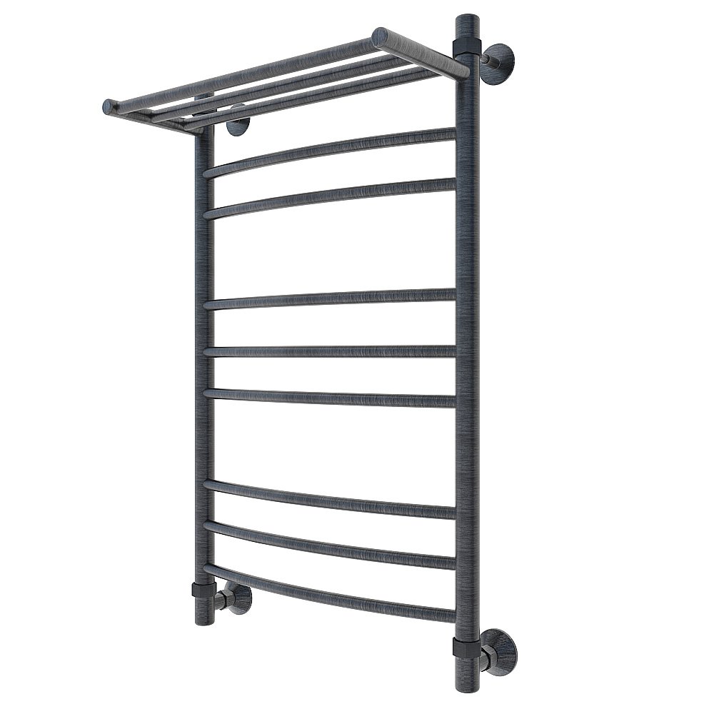 Полотенцесушитель водяной Veconi Nemi-B N8050GR-B графит купить в интернет-магазине сантехники Sanbest