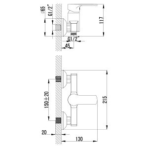 Смеситель для душа Lemark Plus Grace LM1503C купить в интернет-магазине сантехники Sanbest