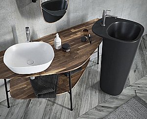 Раковина накладная Vitra Plural 45 7810B401-0016 белая матовая купить в интернет-магазине Sanbest