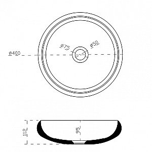 Раковина накладная ABBER Stein AS2613 белая матовая купить в интернет-магазине Sanbest