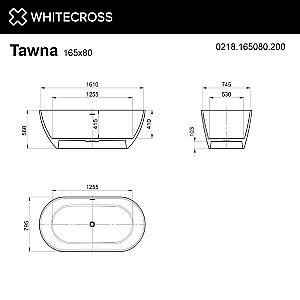 Акриловая ванна WhiteCross Tawna 165x80 0218.165080.200 белая матовая купить в интернет-магазине Sanbest