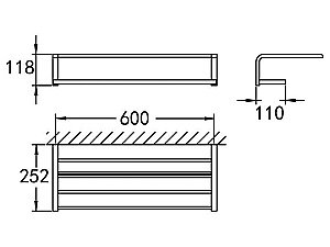 Полка для полотенец Cezares Ultima CZR-F-8925 купить в интернет-магазине сантехники Sanbest