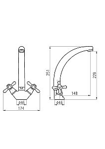 Смеситель для кухни Rav-Slezak MORAVA MK120.5/3CMATSM купить в интернет-магазине сантехники Sanbest