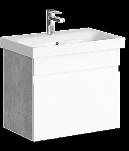 Тумба с раковиной Aqwella Smart 60 бетон светлый для ванной в интернет-магазине Sanbest