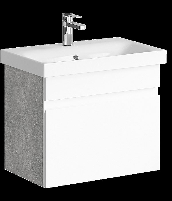 Тумба с раковиной Aqwella Smart 60 бетон светлый для ванной в интернет-магазине Sanbest