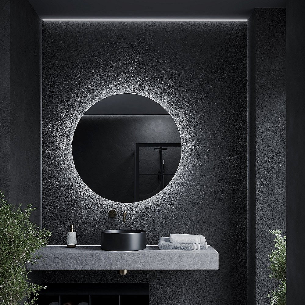 Зеркало с LED-подсветкой Sancos SFERA SF1000 D100 в ванную от интернет-магазине сантехники Sanbest