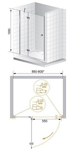 Душевая дверь Cezares VERONA-B-12 100 купить в интернет-магазине Sanbest