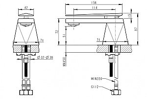 Смеситель для раковины BRAVAT Diamond F118102G-ENG купить в интернет-магазине сантехники Sanbest
