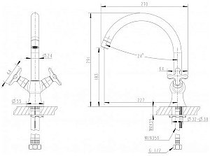 Смеситель для кухни Bravat SUMMER RAIN F777111C купить в интернет-магазине сантехники Sanbest
