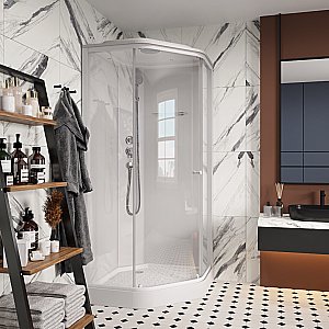 Душевая кабина Parly Penta P91, раздвижные двери, ABS-поддон, прозрачная купить в интернет-магазине Sanbest