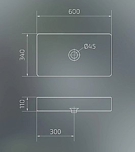 Раковина накладная Gid Geometrico 60 Mnc396T 54475 под камень глянцевая купить в интернет-магазине Sanbest