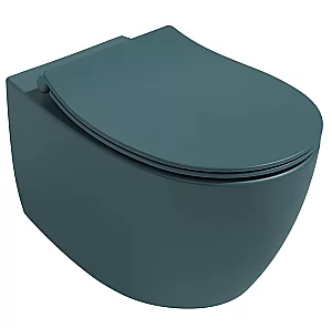 Унитаз подвесной Isvea Sentimenti Neo 10AR02010SV-2P изумрудный матовый, безободковый купить в интернет-магазине Sanbest