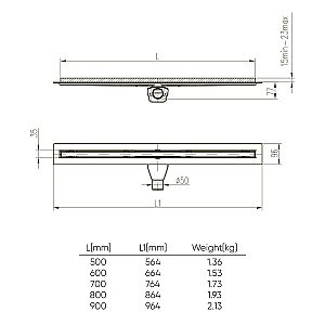 Душевой лоток Veconi Slim-line V800SL 80 хром купить в интернет-магазине Sanbest