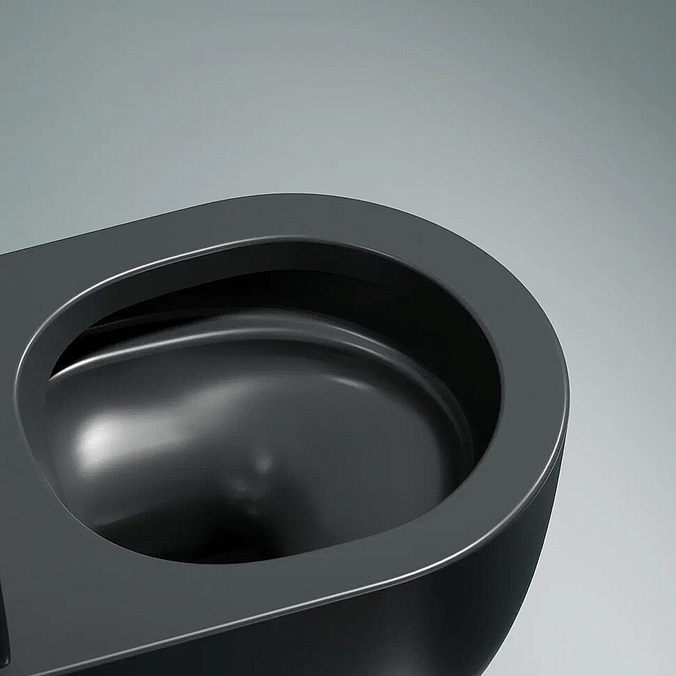 Унитаз подвесной Ceramica Nova Modena CN6063MDH безободковый, с крышкой микролифт, антрацит темный матовый купить в интернет-магазине Sanbest